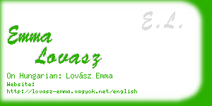 emma lovasz business card
