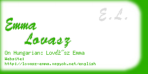 emma lovasz business card